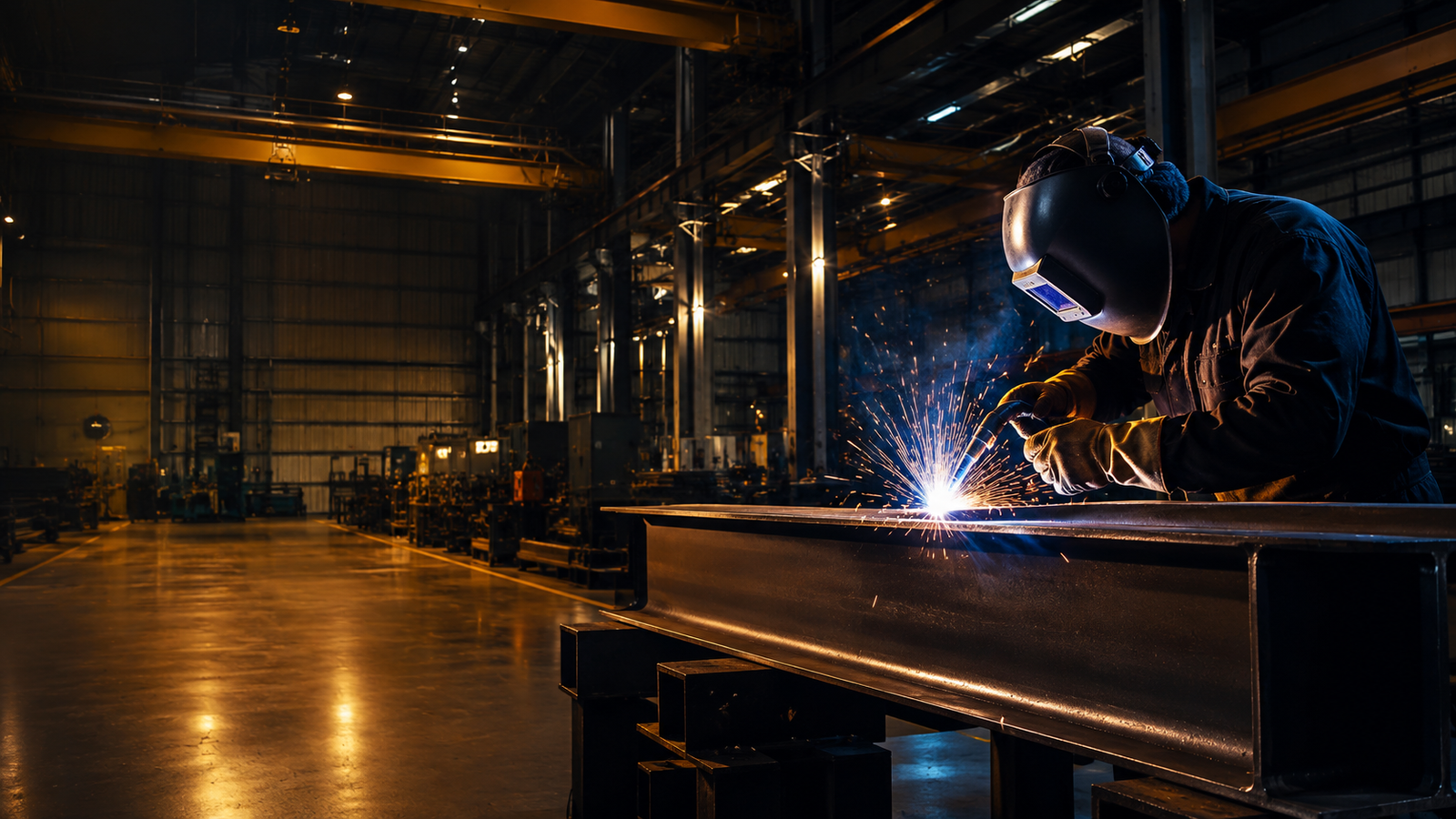 HD steel fabrication workshop image
